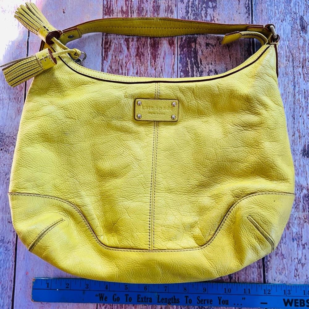 Kate Spade New York pebble leather‎ hobo style with tassel